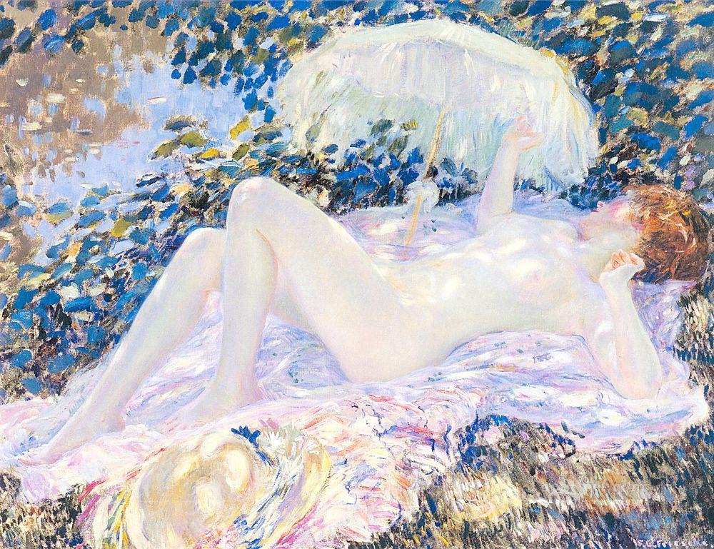 Venus in the Sunlight Impressionist women Frederick Carl Frieseke Oil Paintings